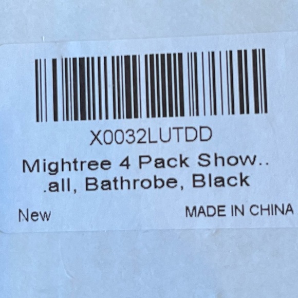 NIB 4 Black Rubber Coated StainlessSteel Glass Shower Narrow Hooks - Picture 15 of 15